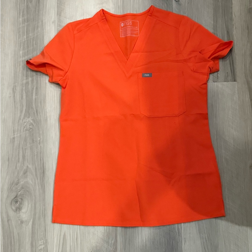FIGS Catarina Top Sunset Orange XS